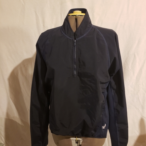 Mens navy JL racing hi low jacket windbreaker - Picture 1 of 3
